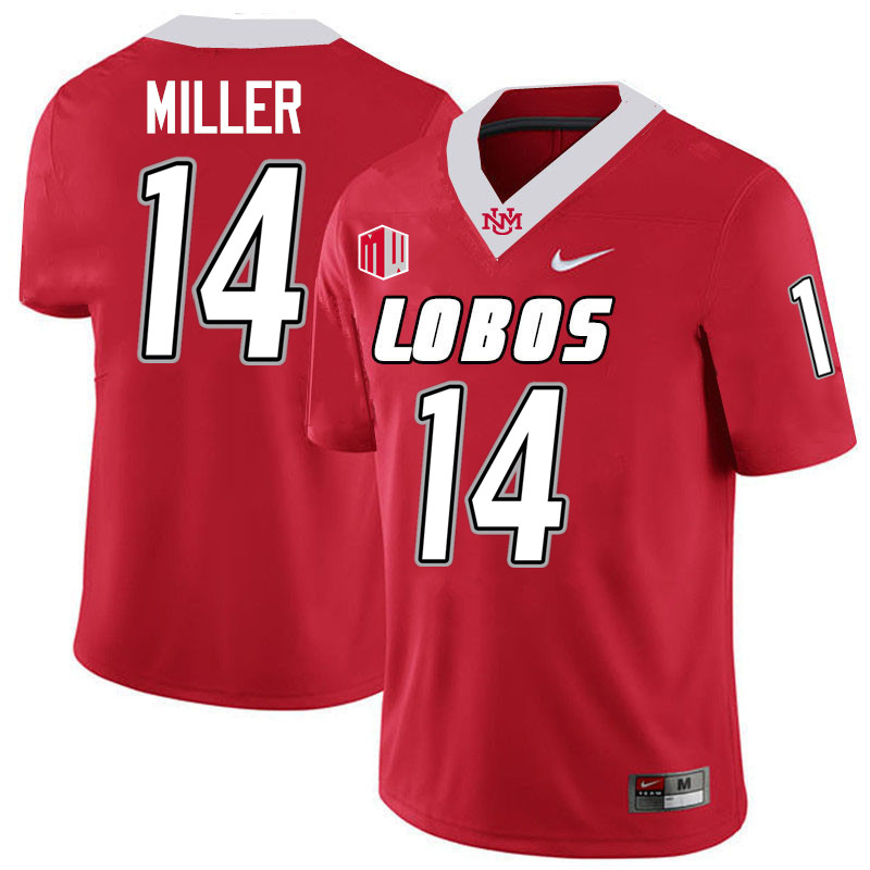 Shawn Miller UNM Lobos Jersey,New Mexico Lobos Football Jersey,Uniforms-Red
